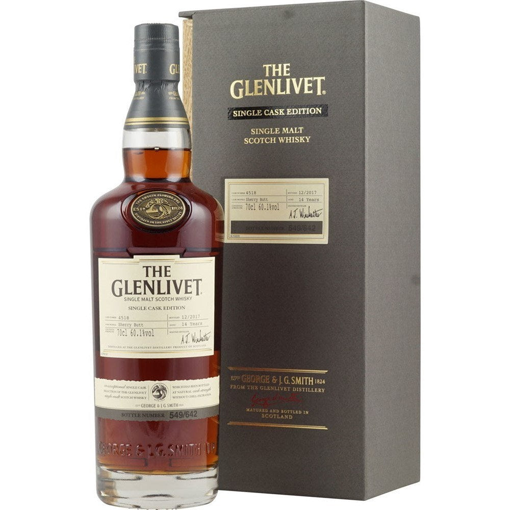 Glenlivet 2017/14yo Single Cask Sherry Butt Single Malt 700mL