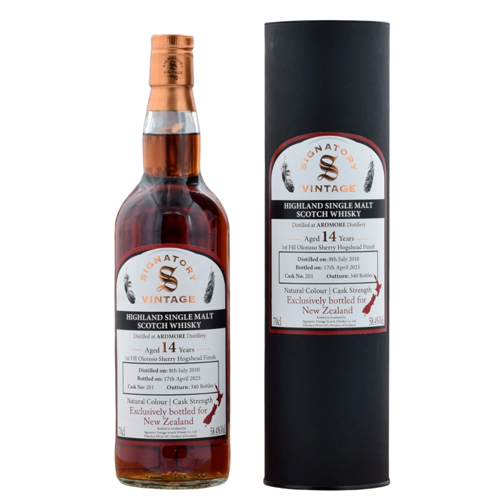 Ardmore 'Signatory' NZ Exclusive 2010 / 14 years old 58.4% 700mL