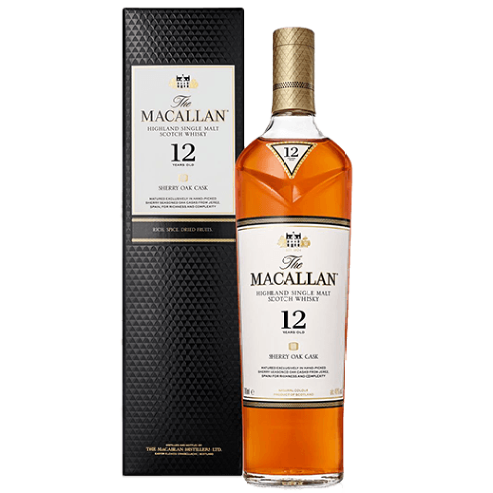 The Macallan 12yo Sherry Oak Single Malt 700mL