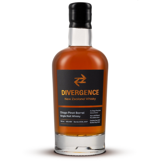 Divergence New Zealand Single Malt Whisky Otago Pinot Noir Barrel 700mL