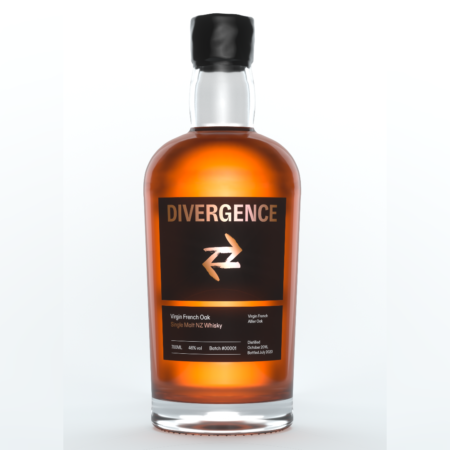 Divergence New Zealand Single Malt Whisky Virgin French Oak 700mL