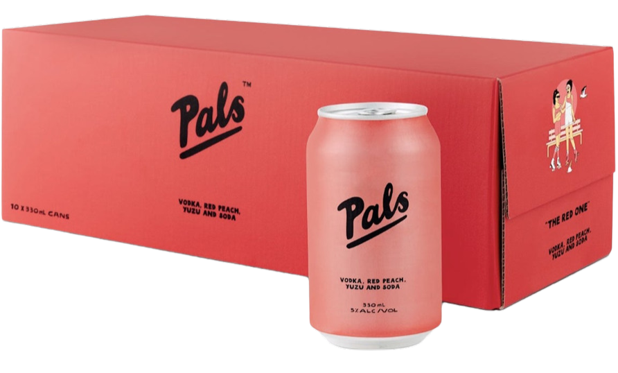 Pals Vodka Red Peach Yuzu & Soda 10x330mL