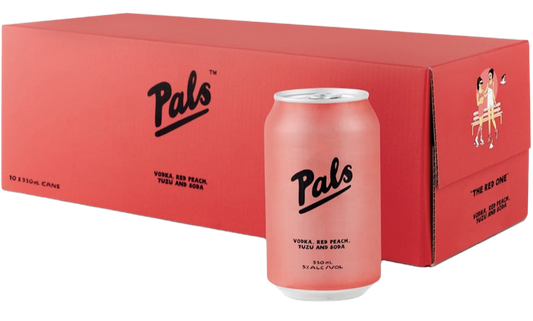 Pals Vodka Red Peach Yuzu & Soda 10x330mL